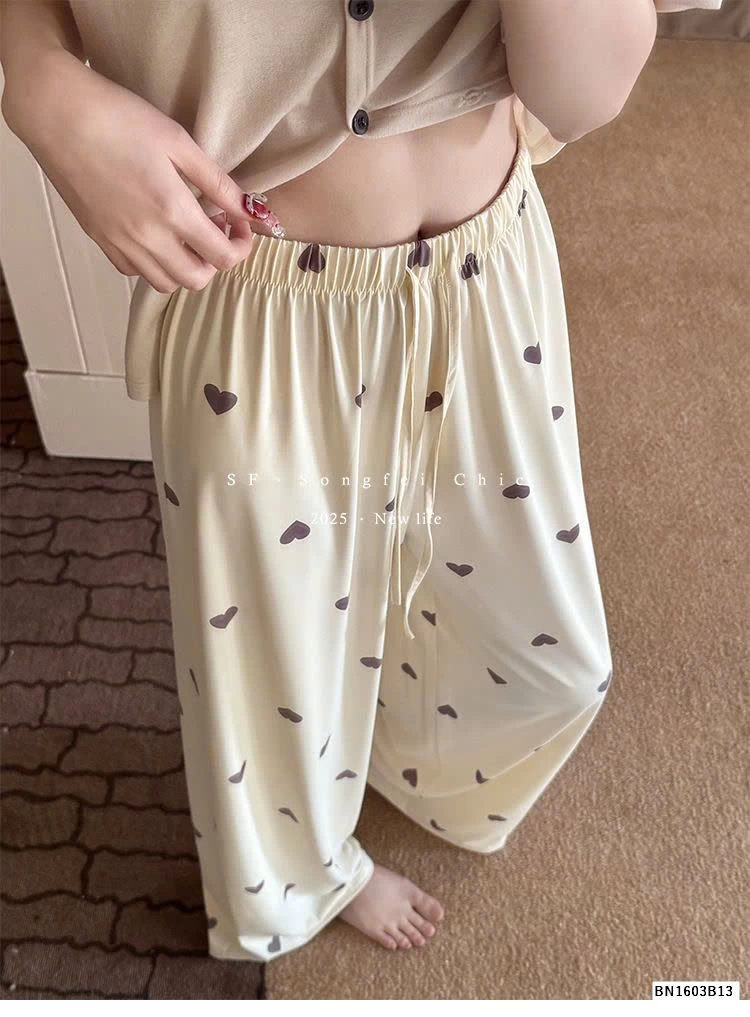 QUẦN COTTON MẶC NHÀ HỌA TIẾT