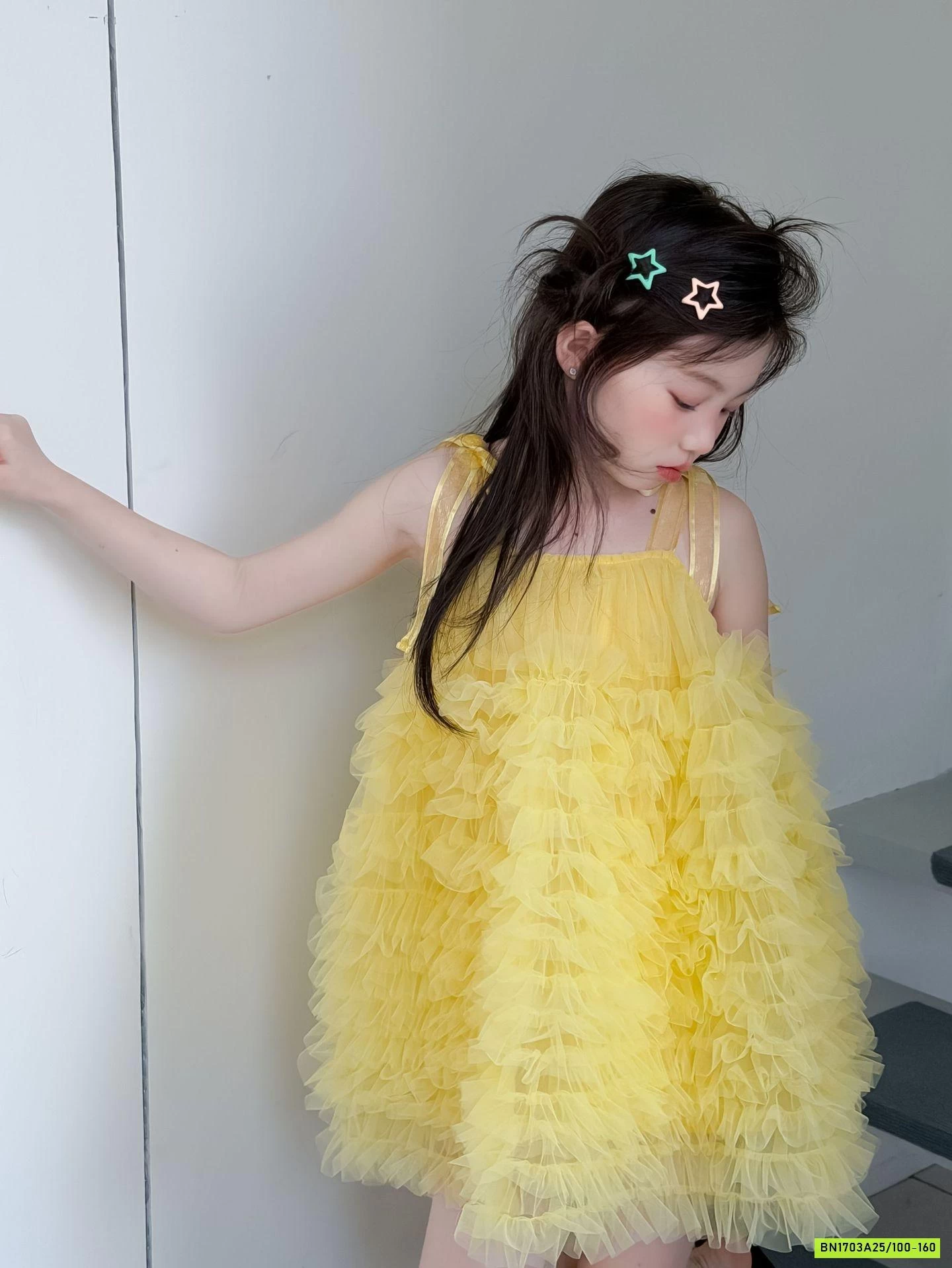 ĐẦM VOAN TUTU VÀNG 2 DÂY