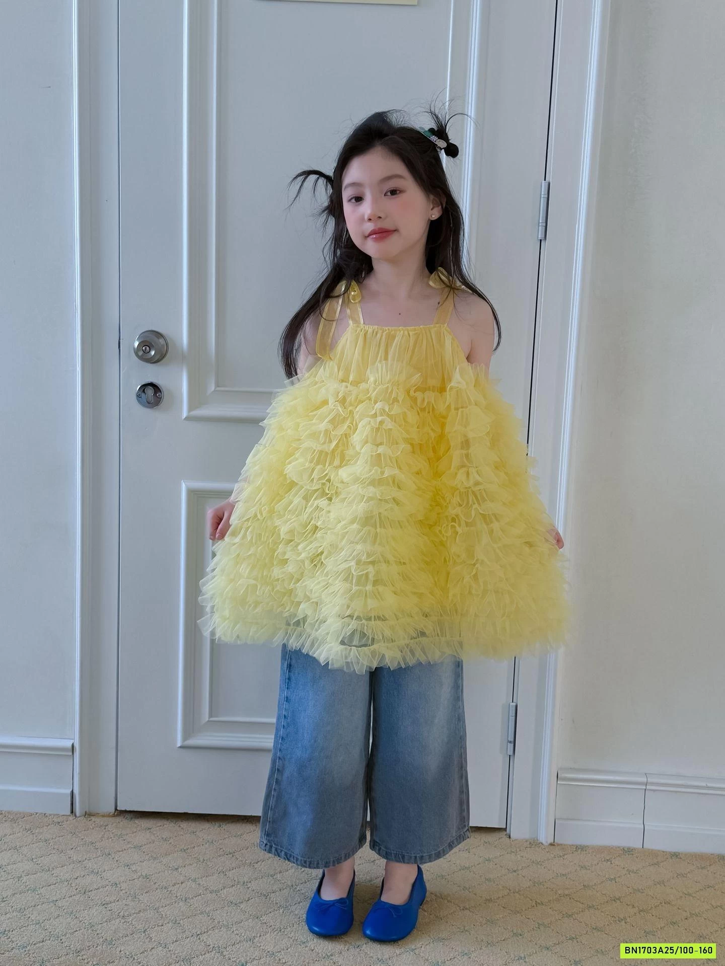 ĐẦM VOAN TUTU VÀNG 2 DÂY