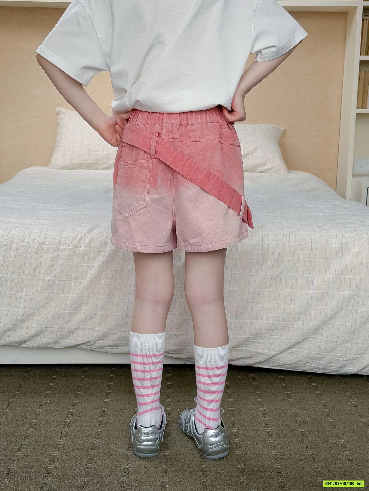 ÁO THUN MIX SHORT HỒNG LOANG