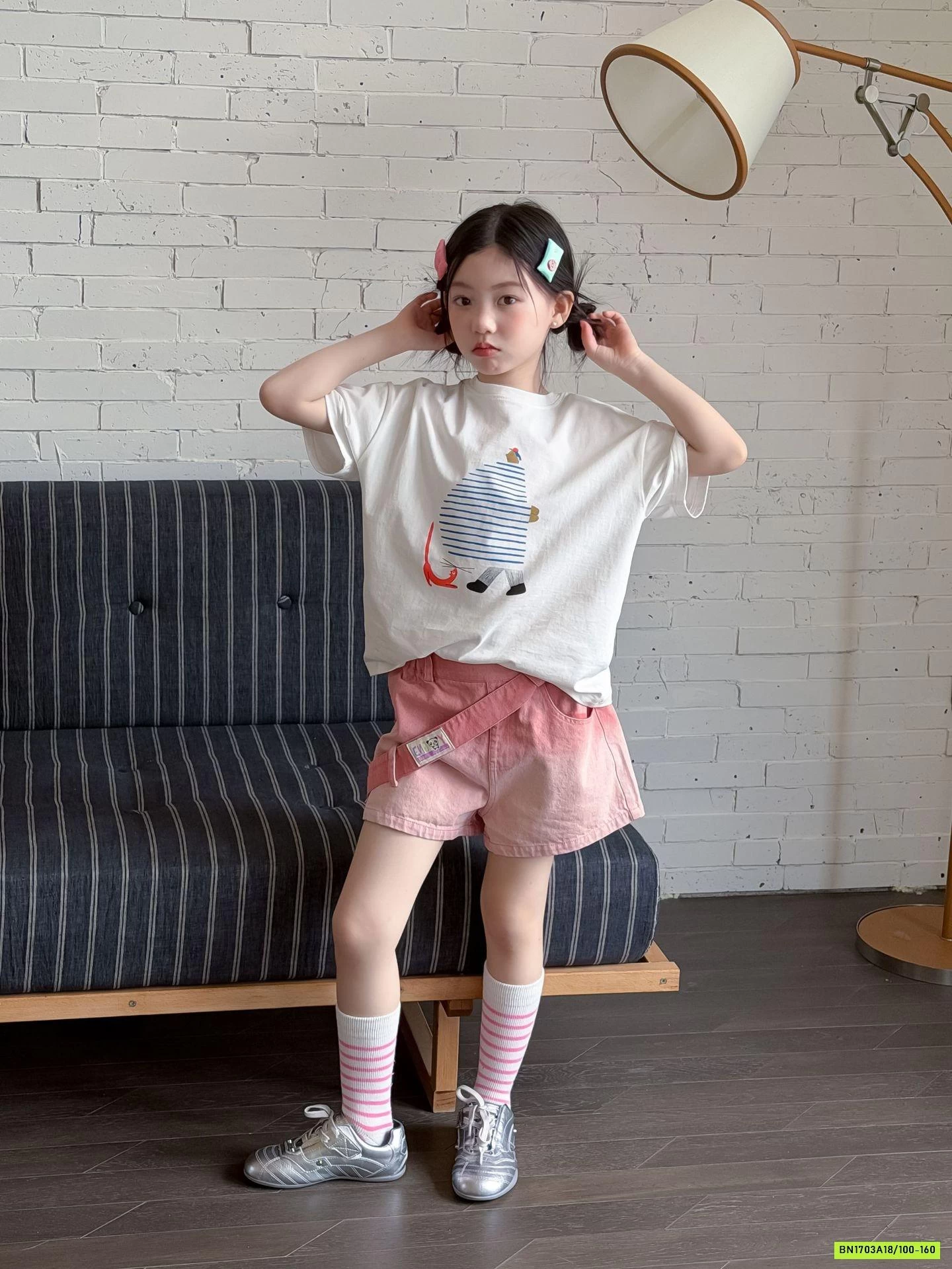 ÁO THUN MIX SHORT HỒNG LOANG