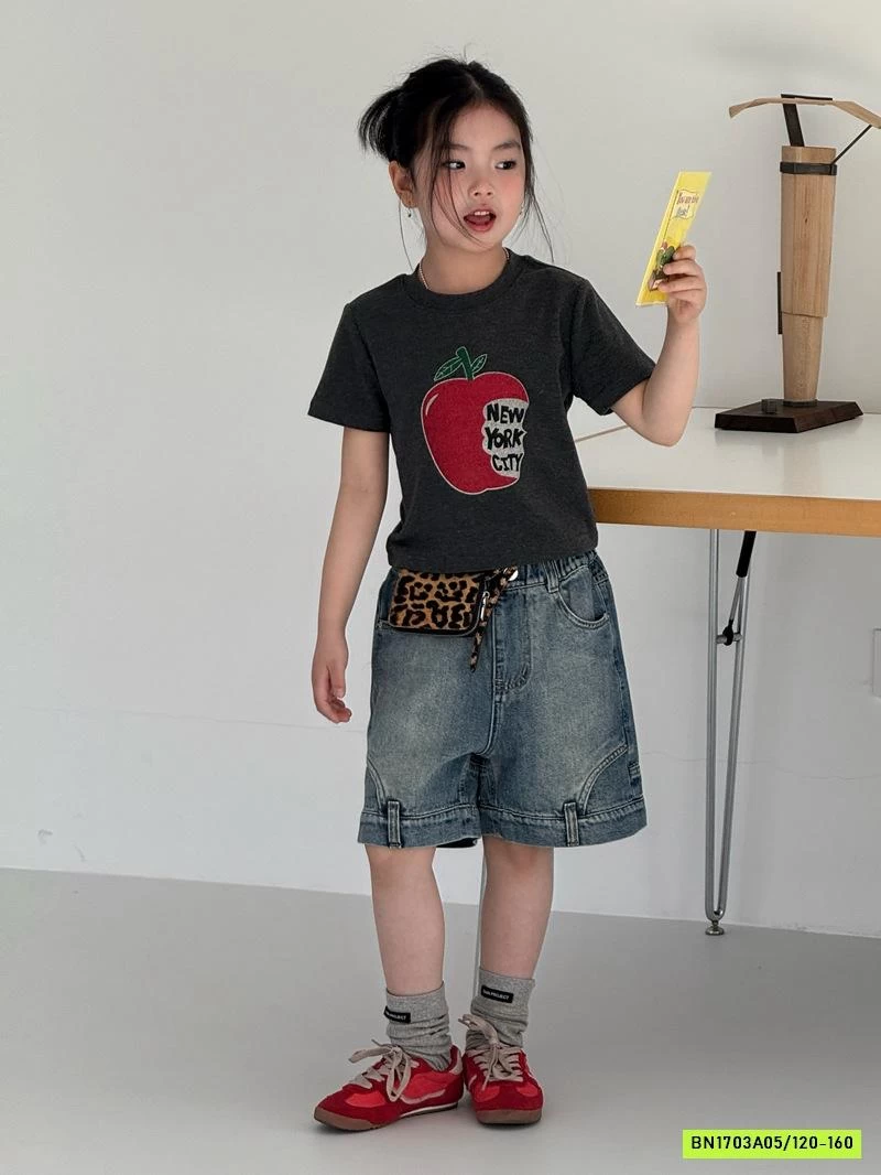 ÁO THUN TÁO MIX SHORT JEANS CÁ TÍNH