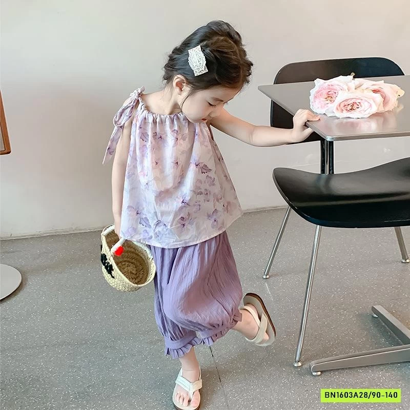 SÉT BABYDOLL HOA TÍM 2 DÂY