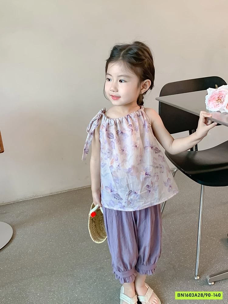 SÉT BABYDOLL HOA TÍM 2 DÂY