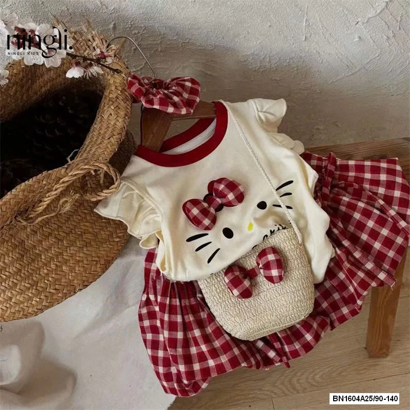 SÉT ĐỎ KITTY KÈM TÚI