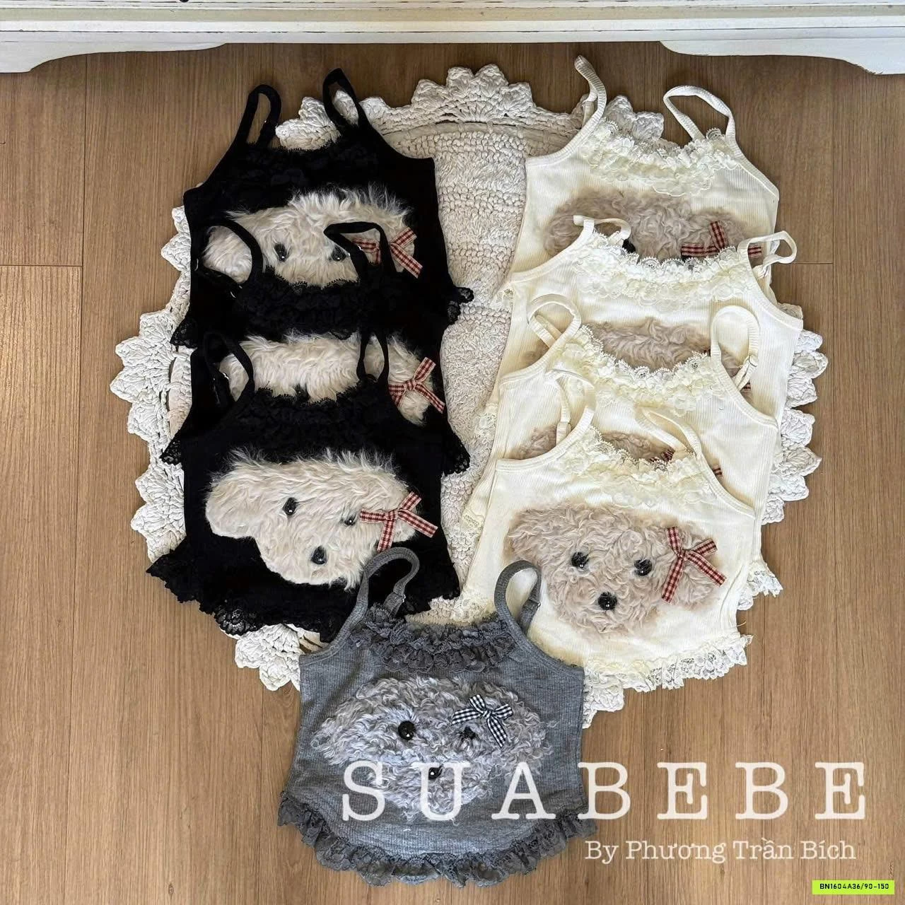 ÁO 2 DÂY GẤU MIX QUẦN BÍ T&QKIDS