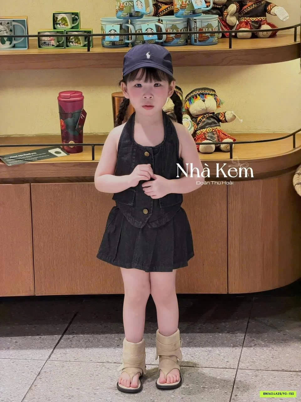 SÉT VÁY JEANS HỞ LƯNG T&QKIDS