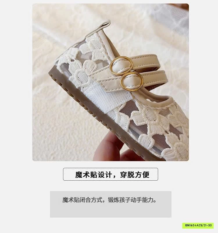 GIÀY BÚP BÊ LƯỚI HOA CHO BG