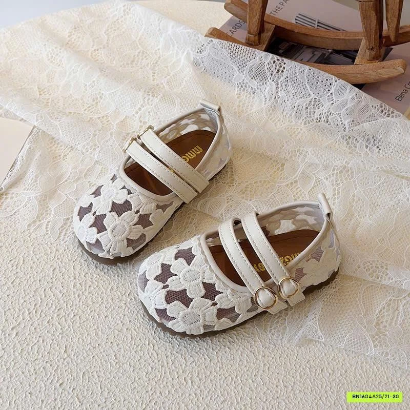 GIÀY BÚP BÊ LƯỚI HOA CHO BG