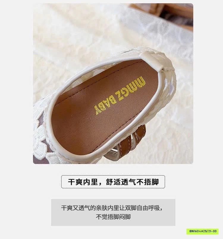 GIÀY BÚP BÊ LƯỚI HOA CHO BG