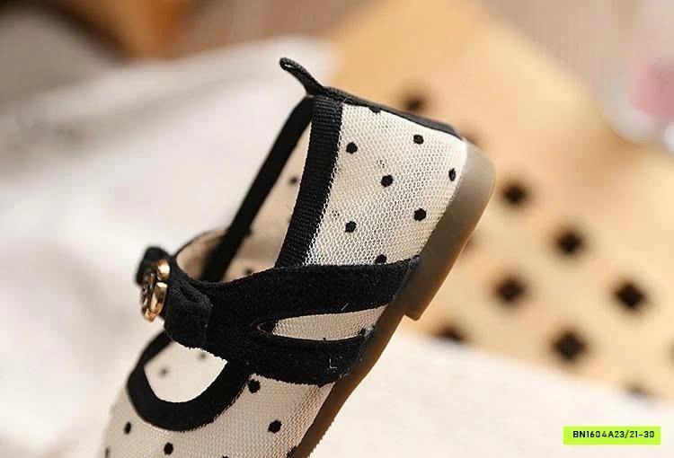 GIÀY BÚP BÊ LƯỚI ĐÍNH HOA TRÀ