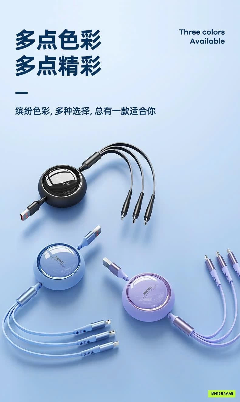 DÂY SẠC REMAX CHÍNH HÃNG 3IN1
