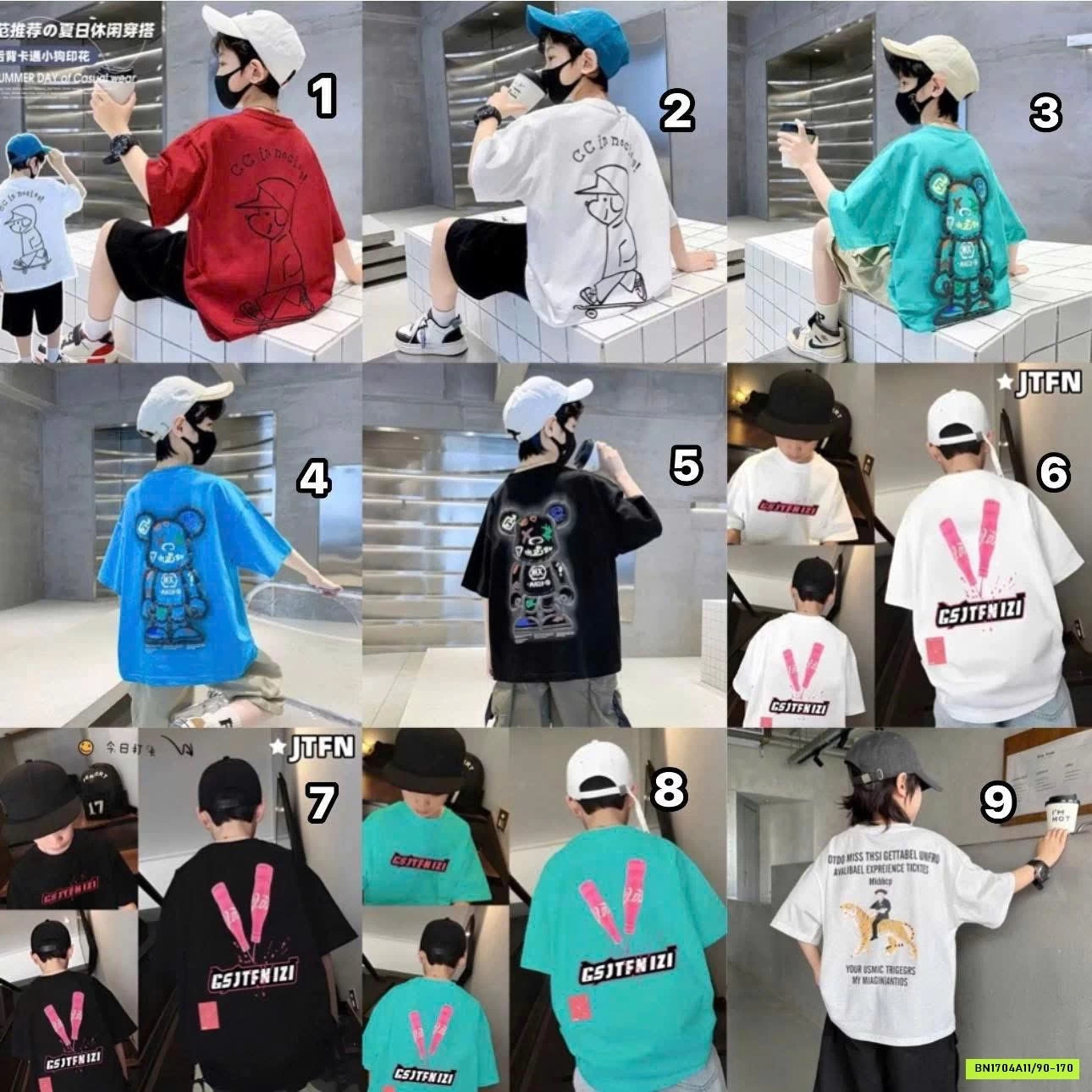 BST ÁO PHÔNG BÉ TRAI