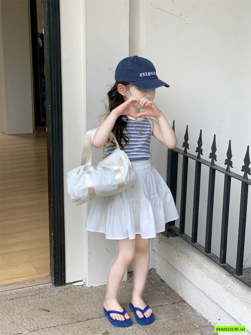 ÁO SÁT NÁCH KẺ MIX CV TRẮNG