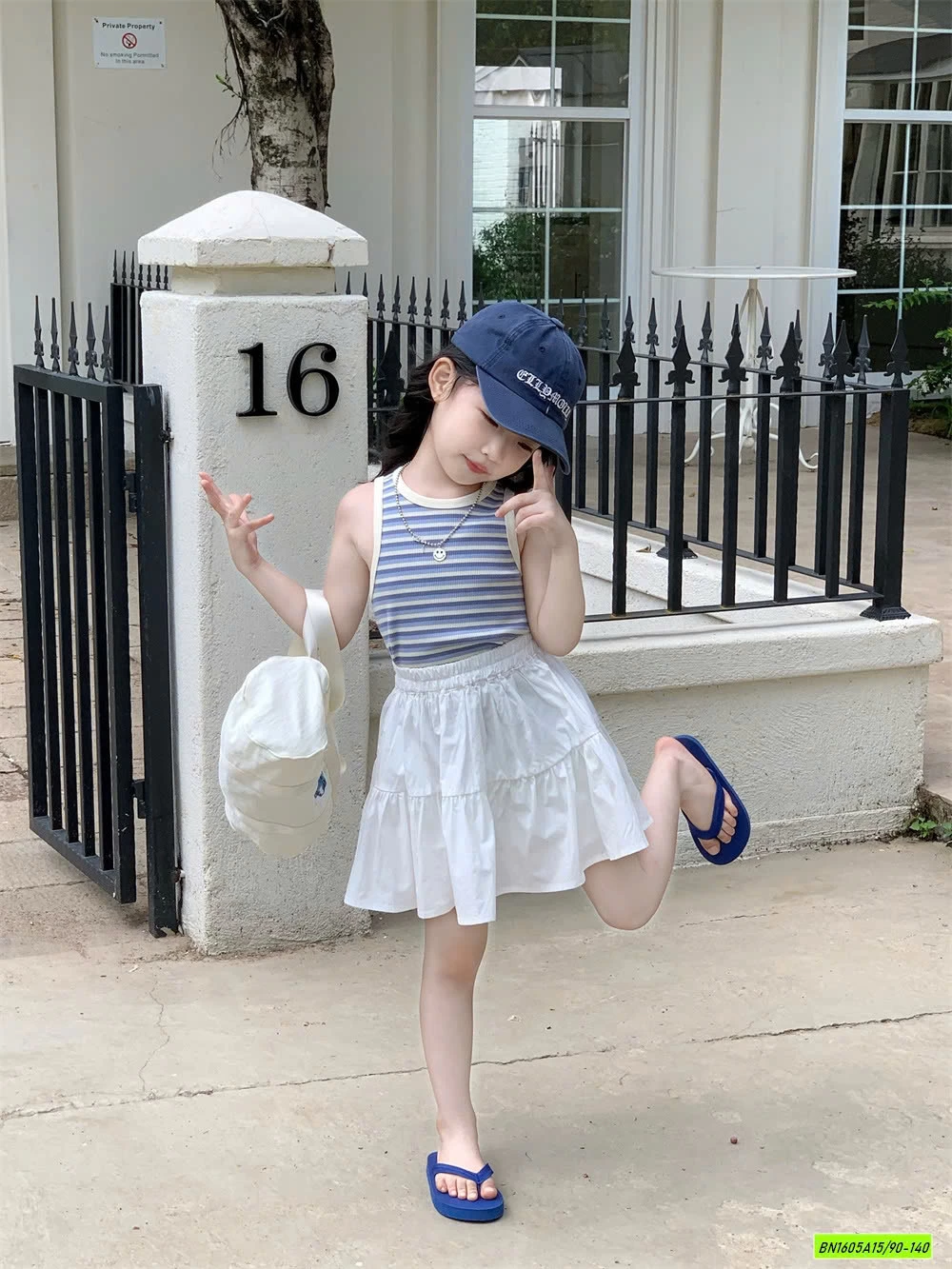 ÁO SÁT NÁCH KẺ MIX CV TRẮNG