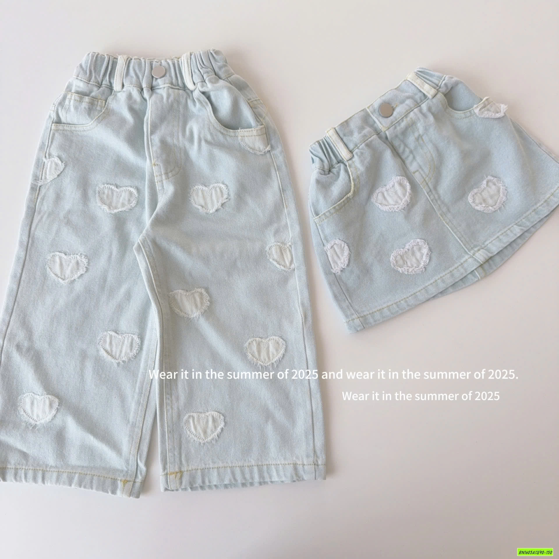 CV JEANS THÊU TRÁI TIM T&QKIDS