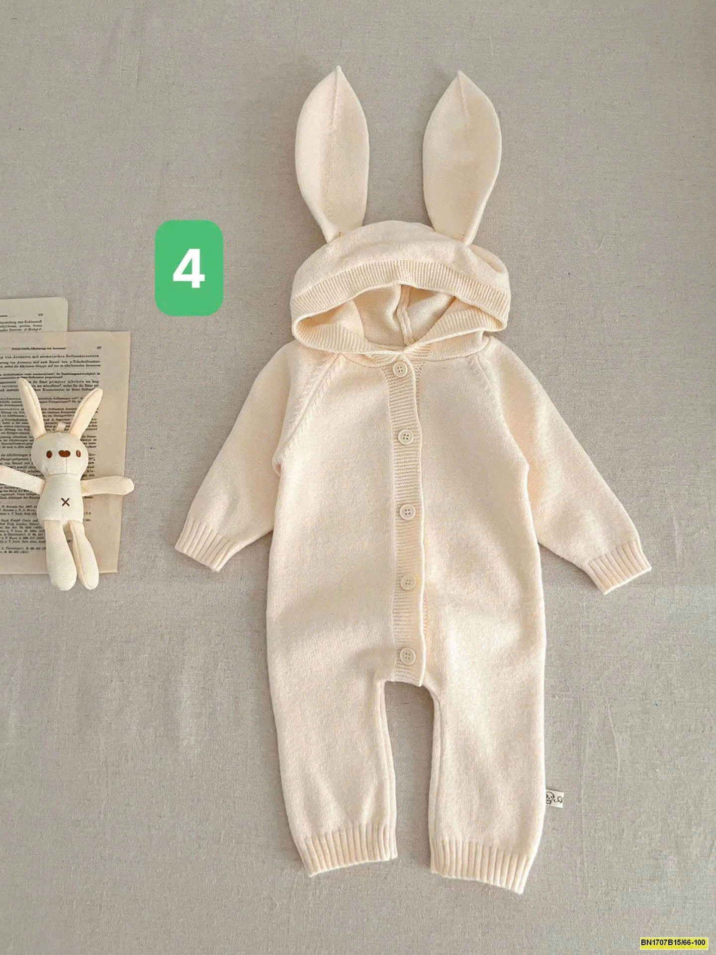 BODY LEN CÓ MŨ TRÙM ĐẦU CHO BÉ