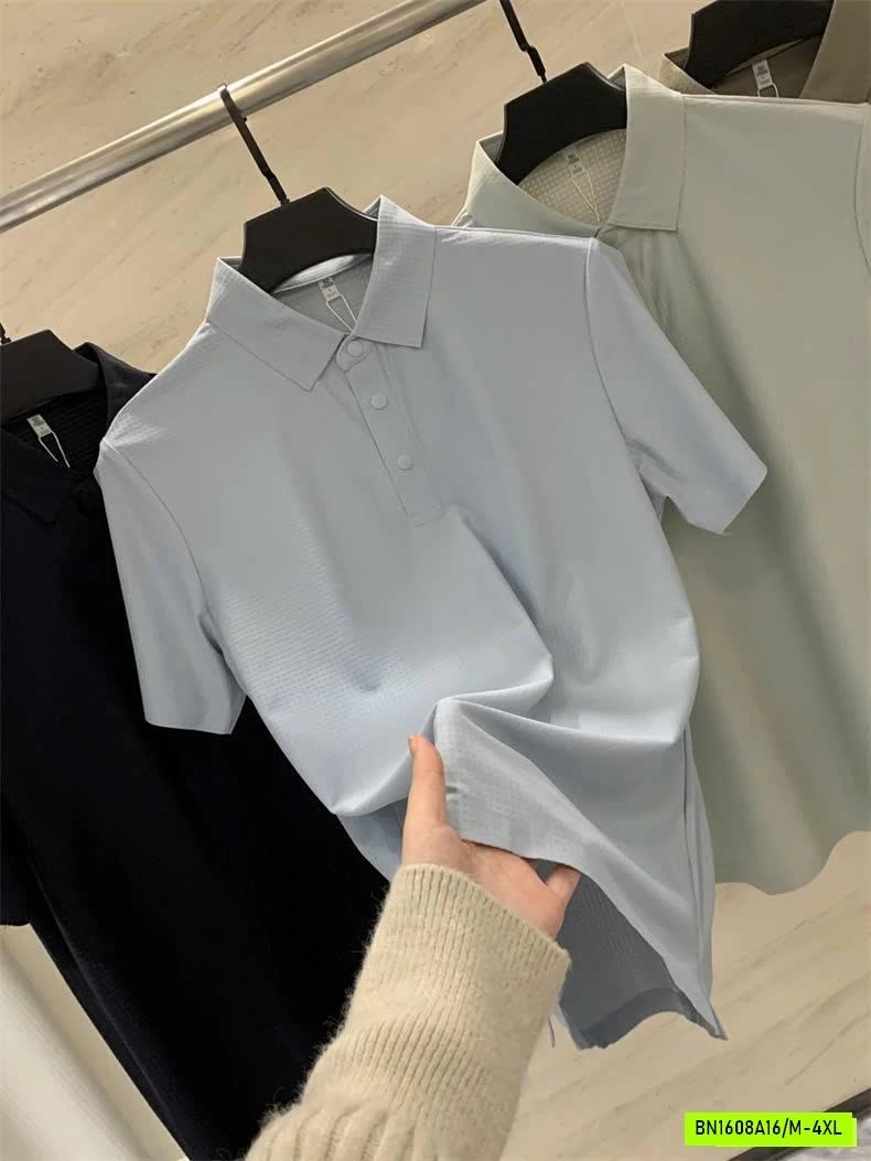 POLO BĂNG LỤA KO ĐƯỜNG MAY NAM