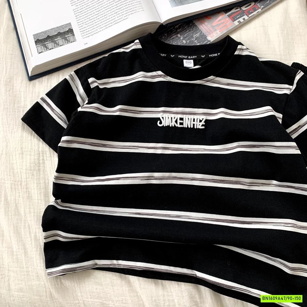 ÁO THUN KẺ IN HÌNH LƯNG