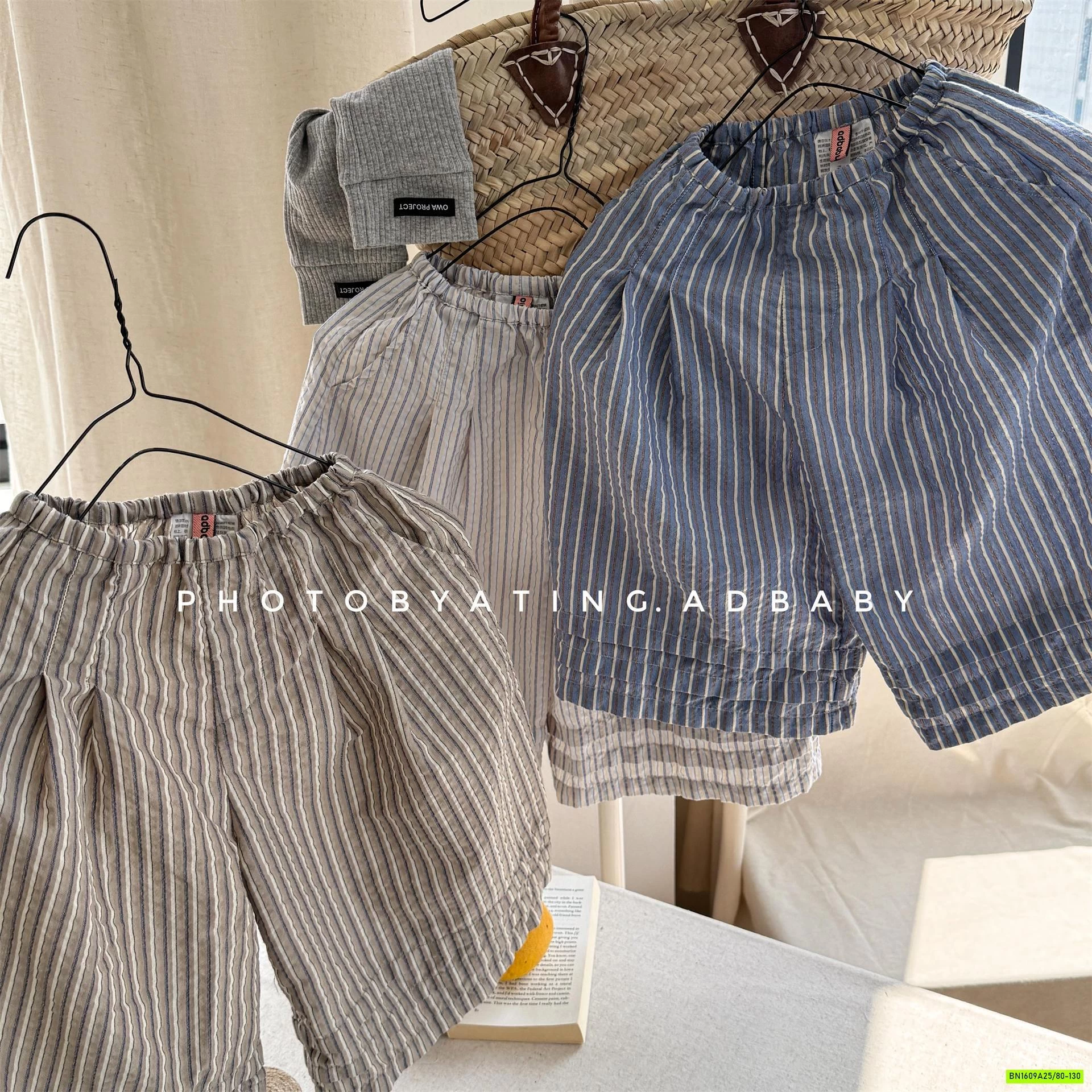 QUẦN ĐŨI ỐNG RỘNG SỌC ADBABY