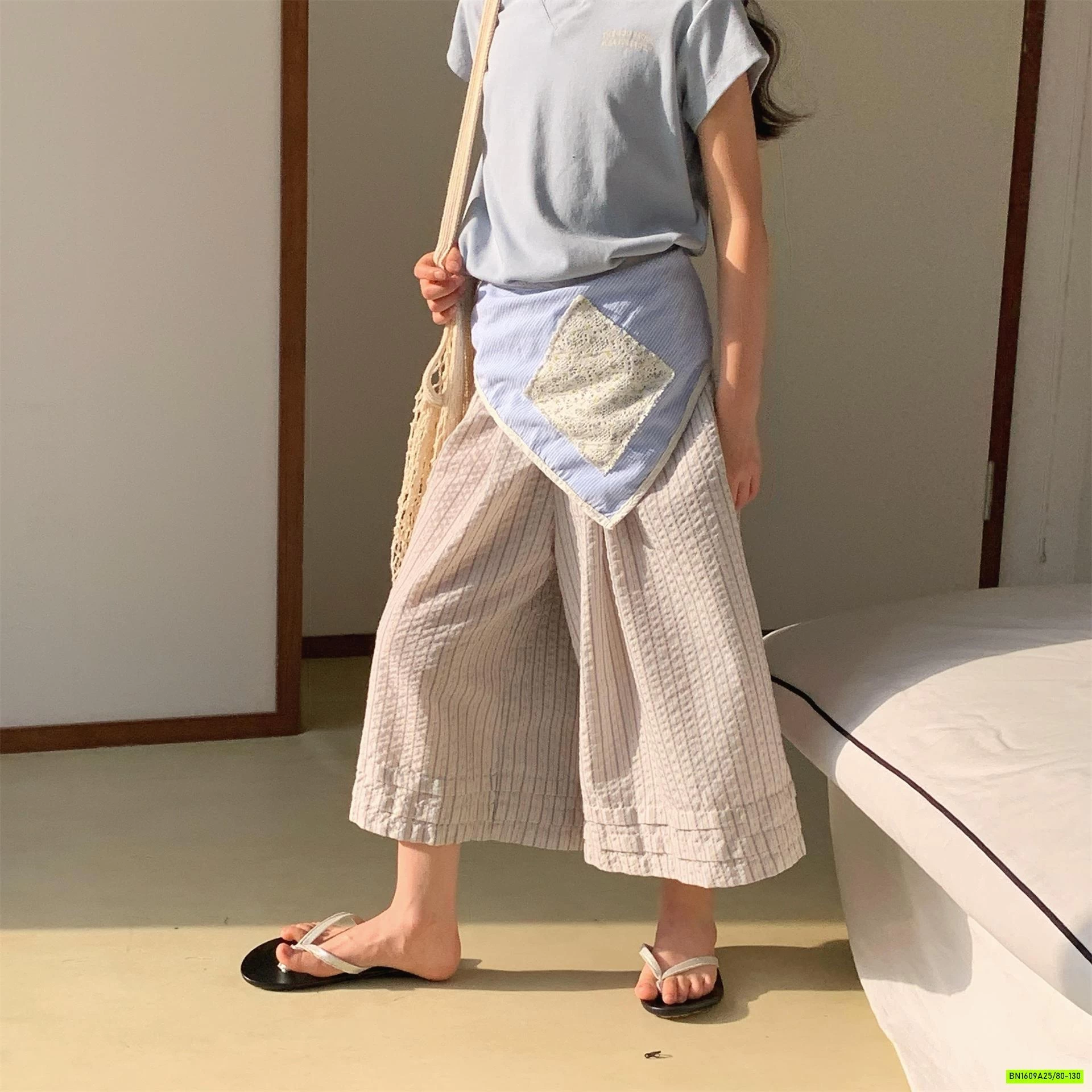 QUẦN ĐŨI ỐNG RỘNG SỌC ADBABY