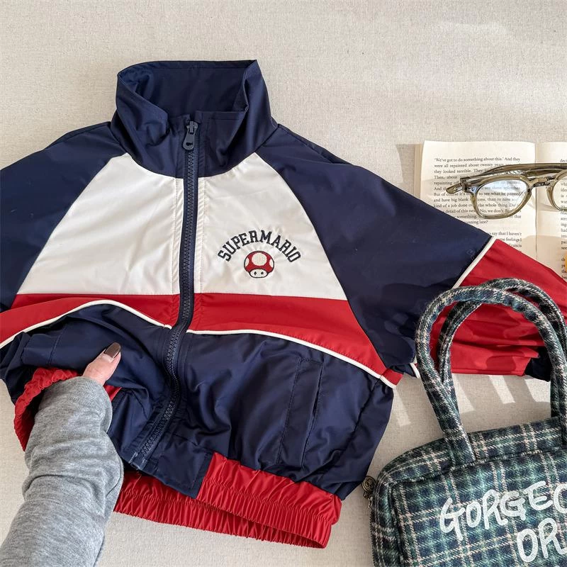 KHOÁC GIÓ PHỐI MÀU THÊU GẤU ADBABY