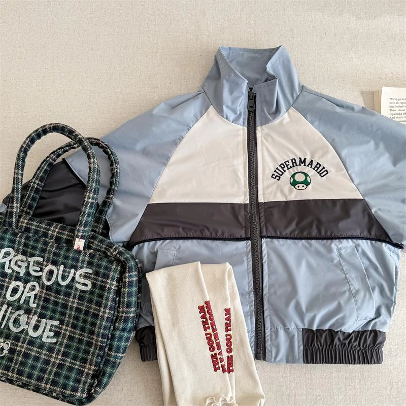 KHOÁC GIÓ PHỐI MÀU THÊU GẤU ADBABY