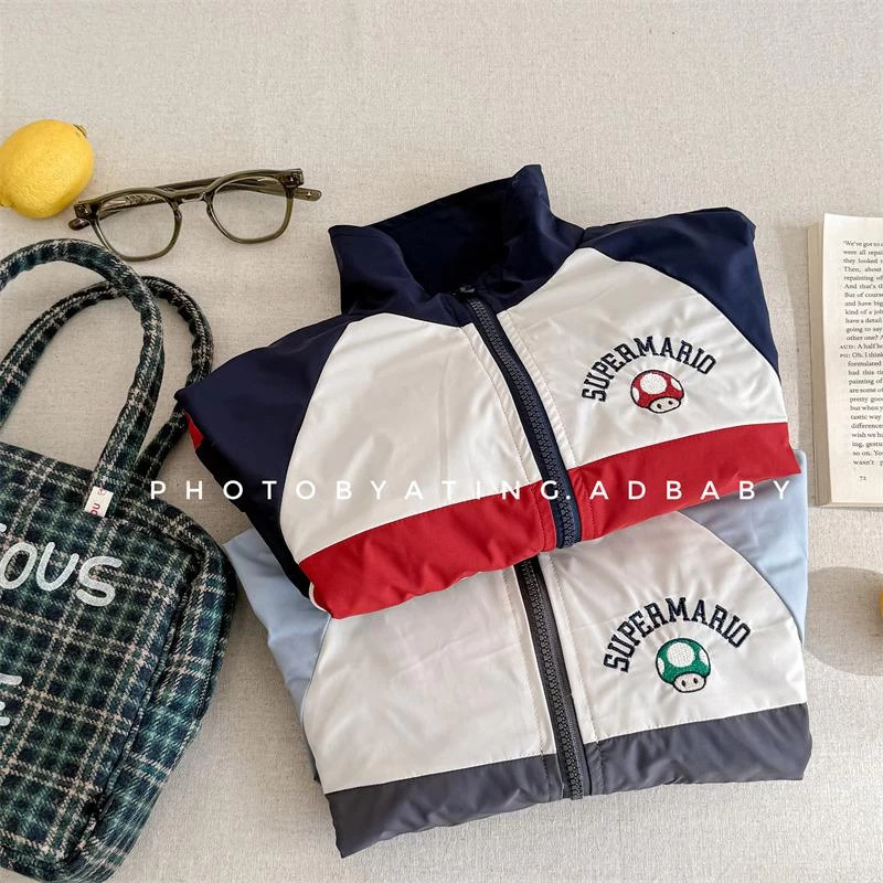 KHOÁC GIÓ PHỐI MÀU THÊU GẤU ADBABY