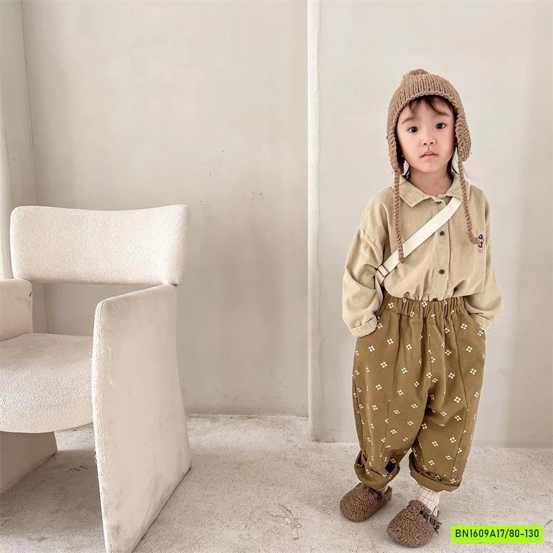 SƠ MI NHUNG THÊU GẤU ADBABY