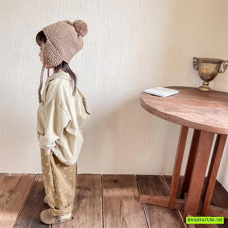 SƠ MI NHUNG THÊU GẤU ADBABY