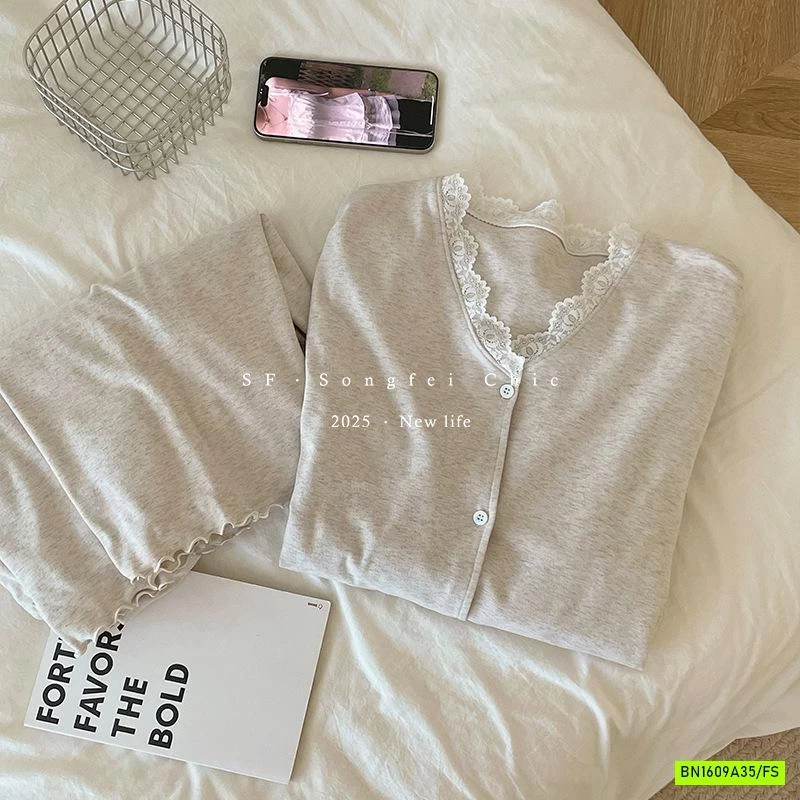 PIZAMA NỈ VIỀN REN SONGFEI