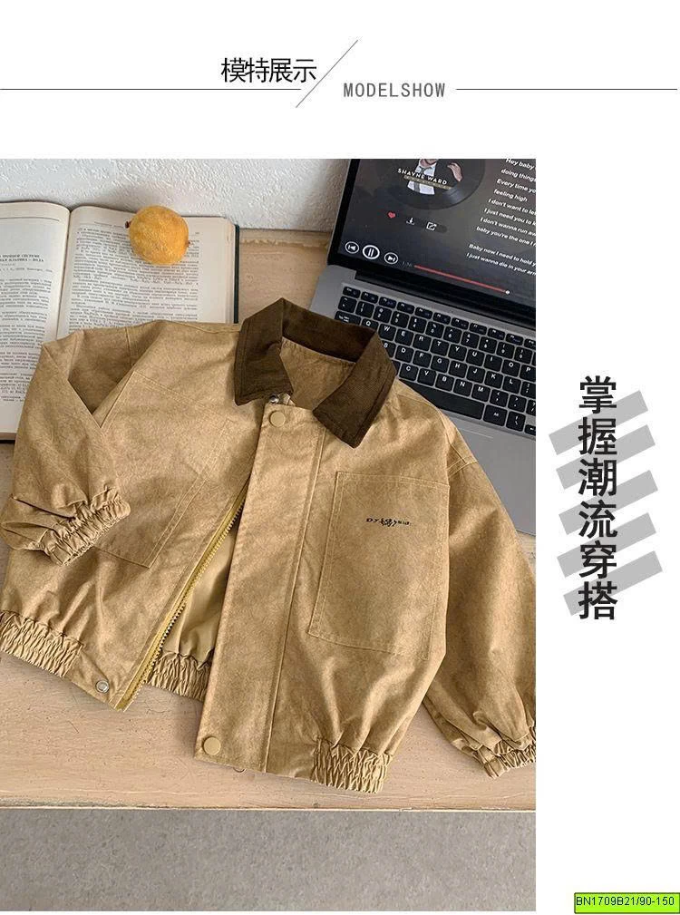 ÁO KHOÁC CỔ NÂU