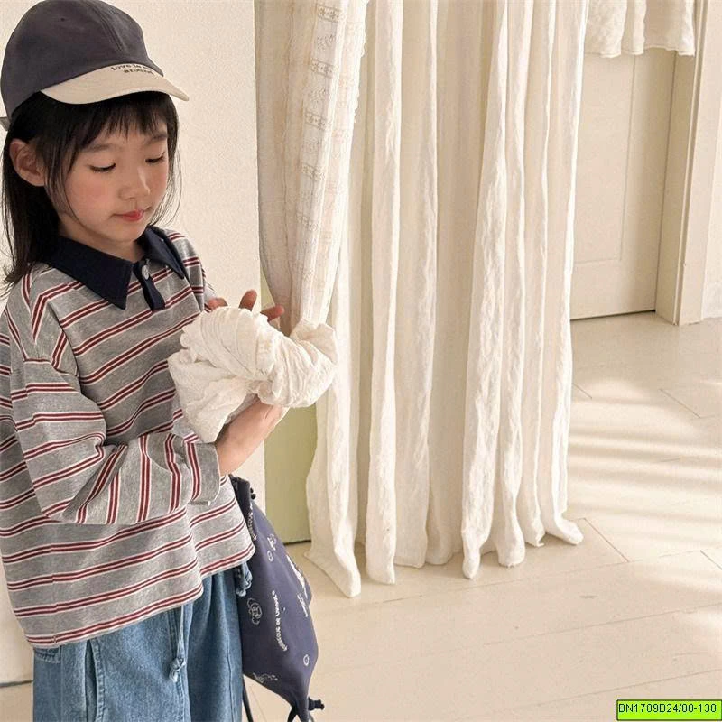 ÁO POLO KẺ SỌC CỔ BẺ ADBABY