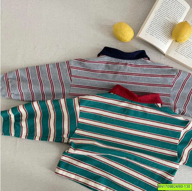 ÁO POLO KẺ SỌC CỔ BẺ ADBABY