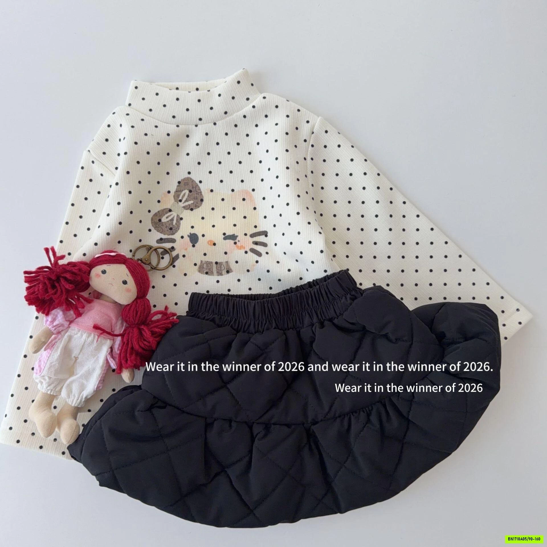 ÁO GIỮ NHIỆT CHẤM BI LÓT NHUNG T&QKIDS