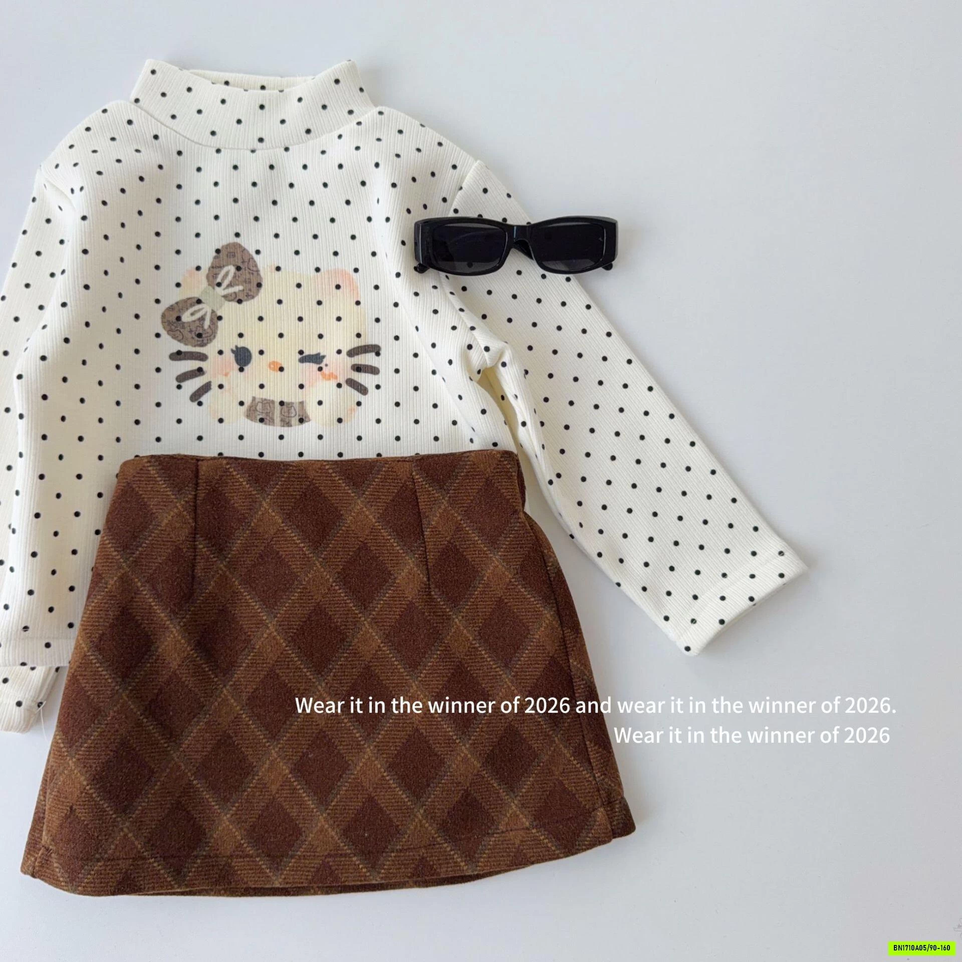 ÁO GIỮ NHIỆT CHẤM BI LÓT NHUNG T&QKIDS