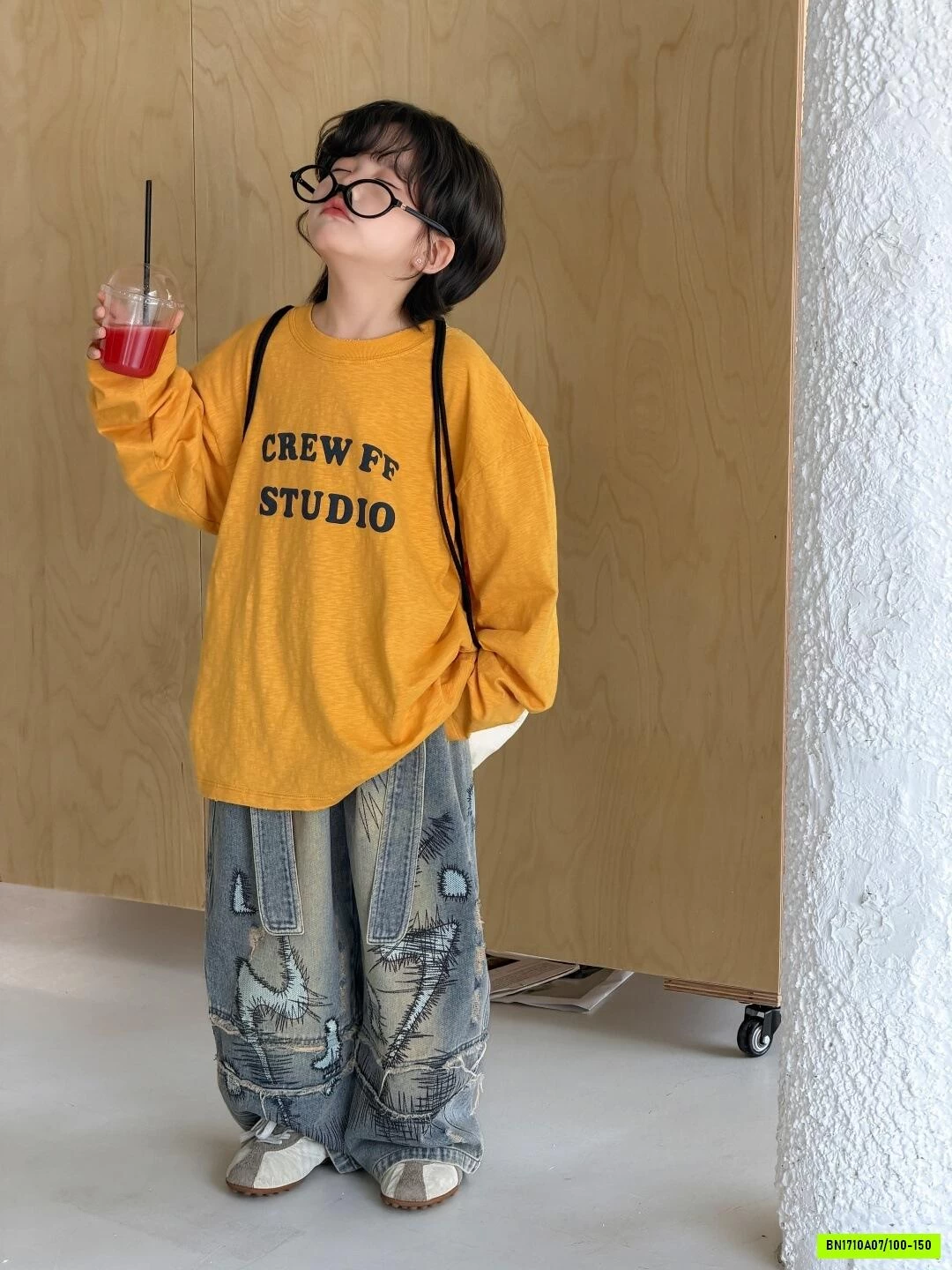SÉT ÁO VÀNG MIX JEANS CÁ TÍNH