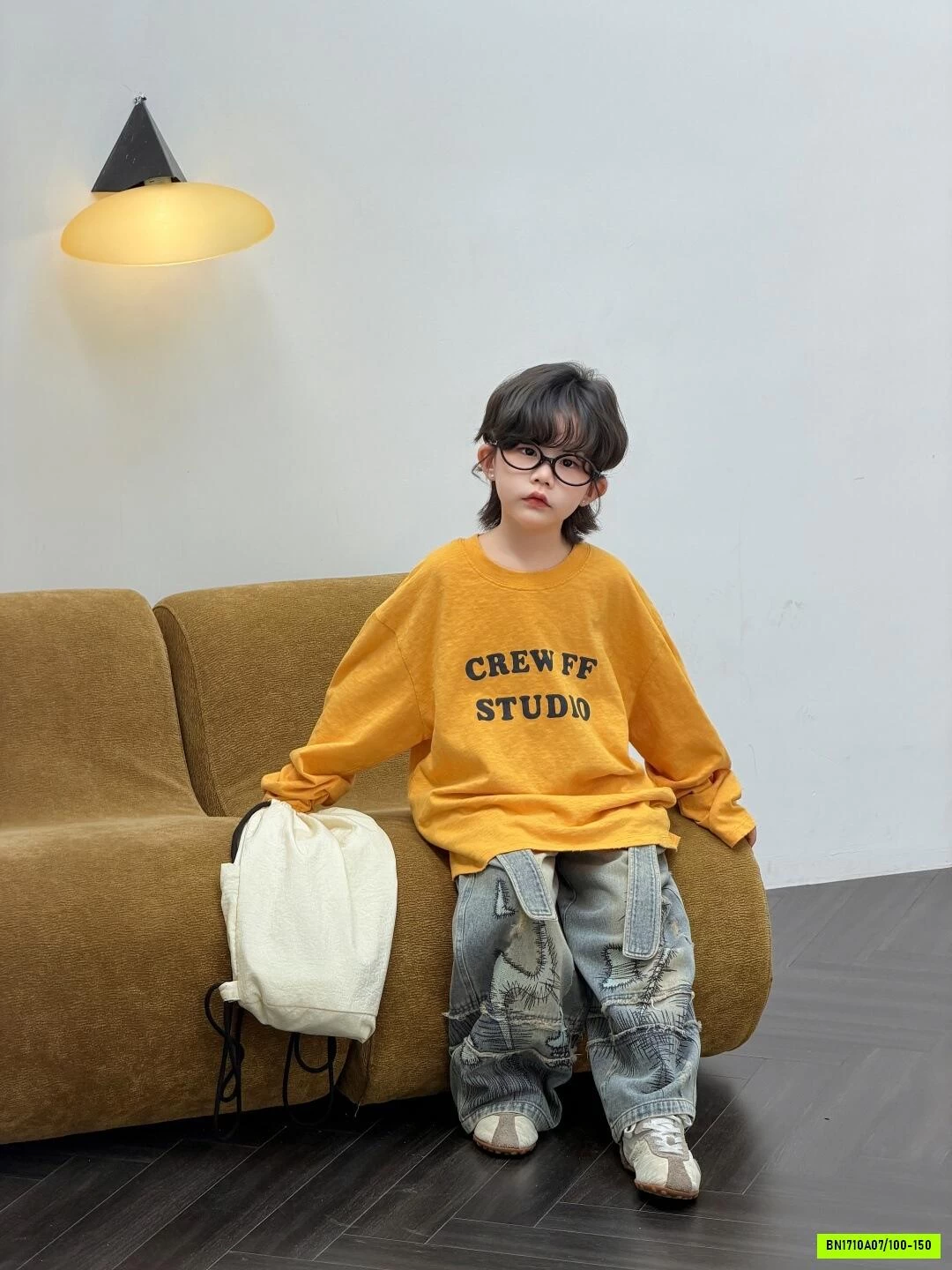 SÉT ÁO VÀNG MIX JEANS CÁ TÍNH