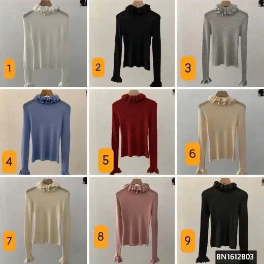 ÁO LEN CỔ BÈO NỮ