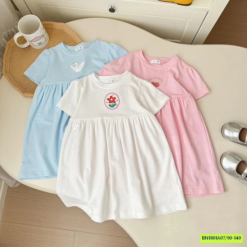ĐẦM SUÔNG COTTON CỔ TRÒN