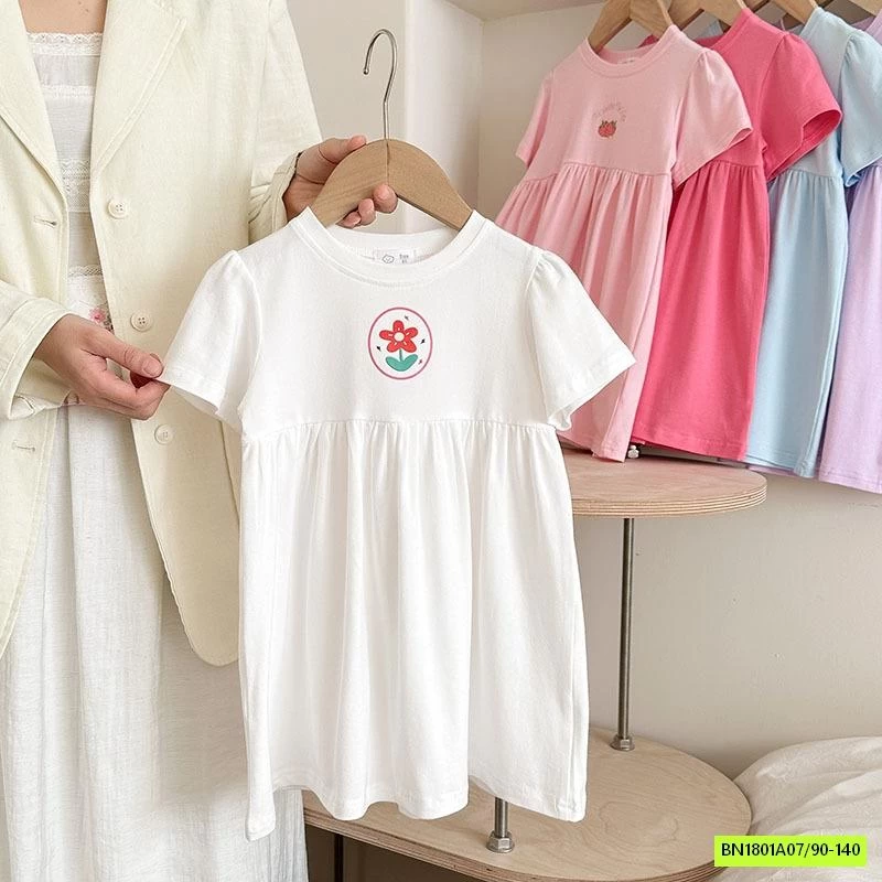 ĐẦM SUÔNG COTTON CỔ TRÒN