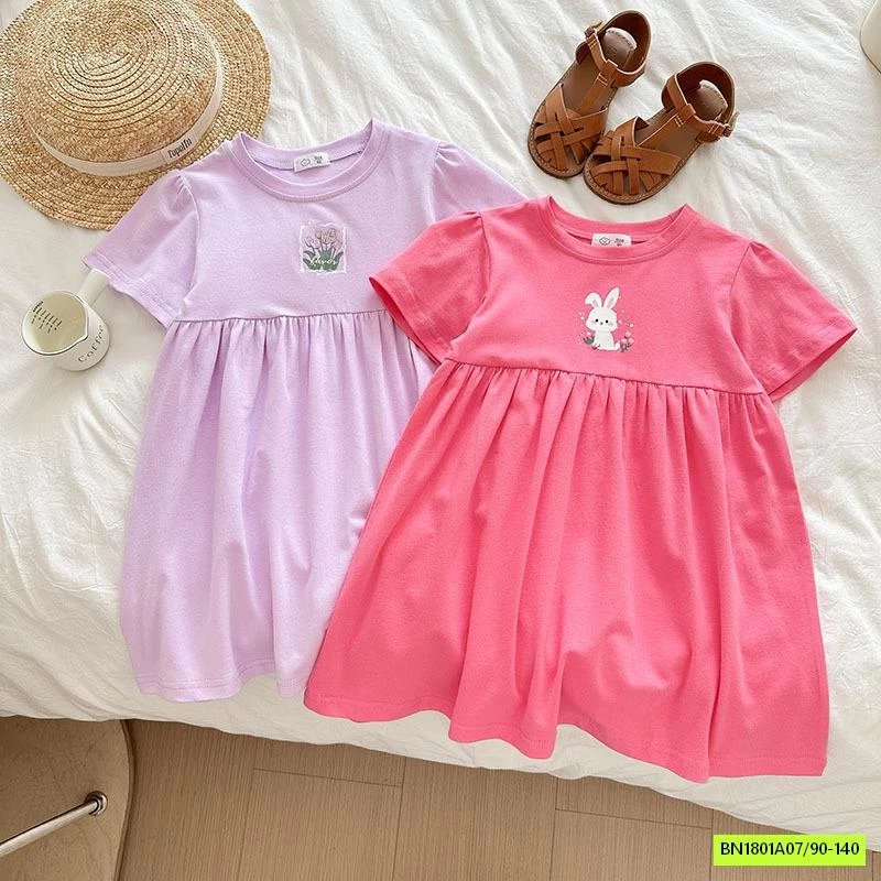 ĐẦM SUÔNG COTTON CỔ TRÒN