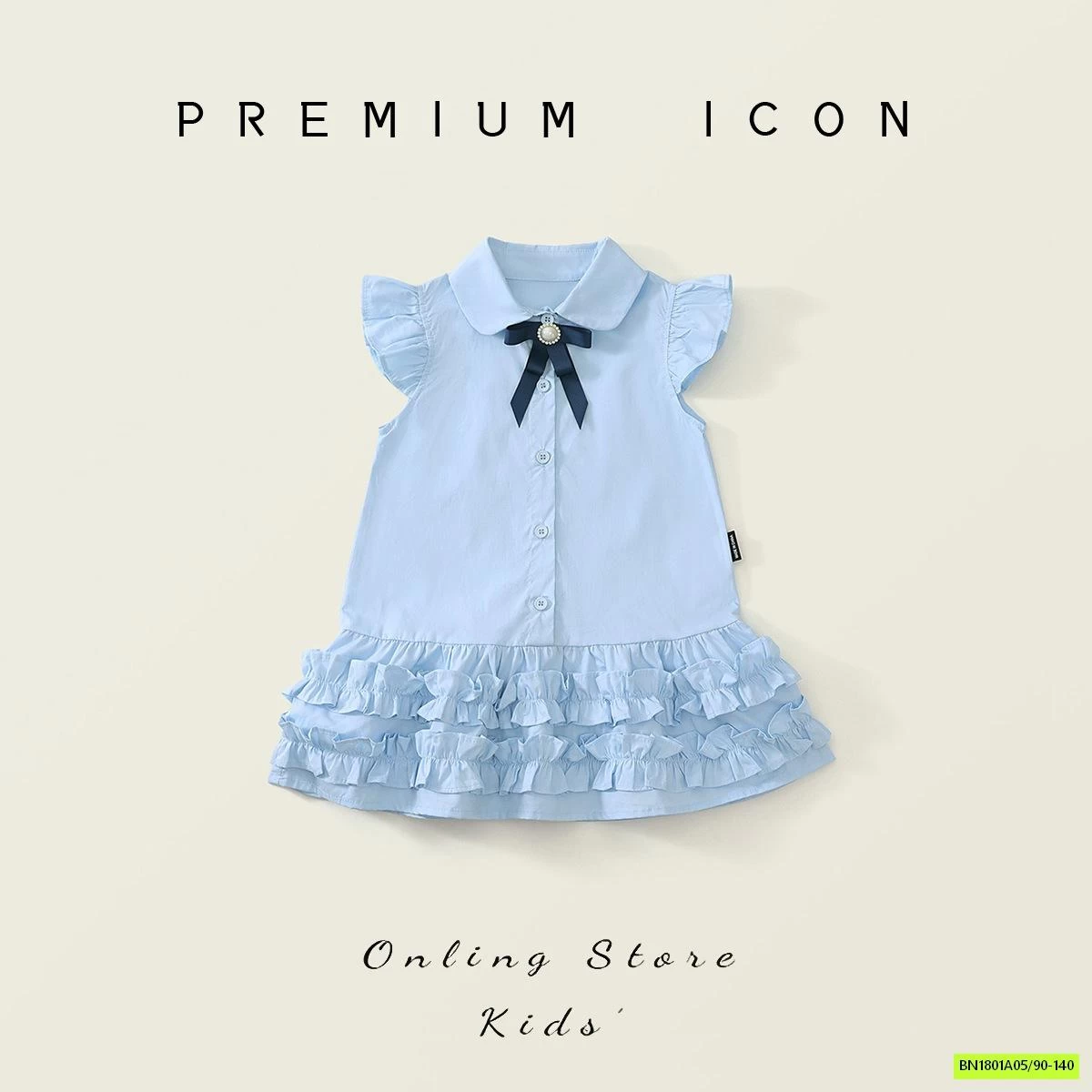 ĐẦM SƠ MI XANH CÁNH TIÊN PREMIUM