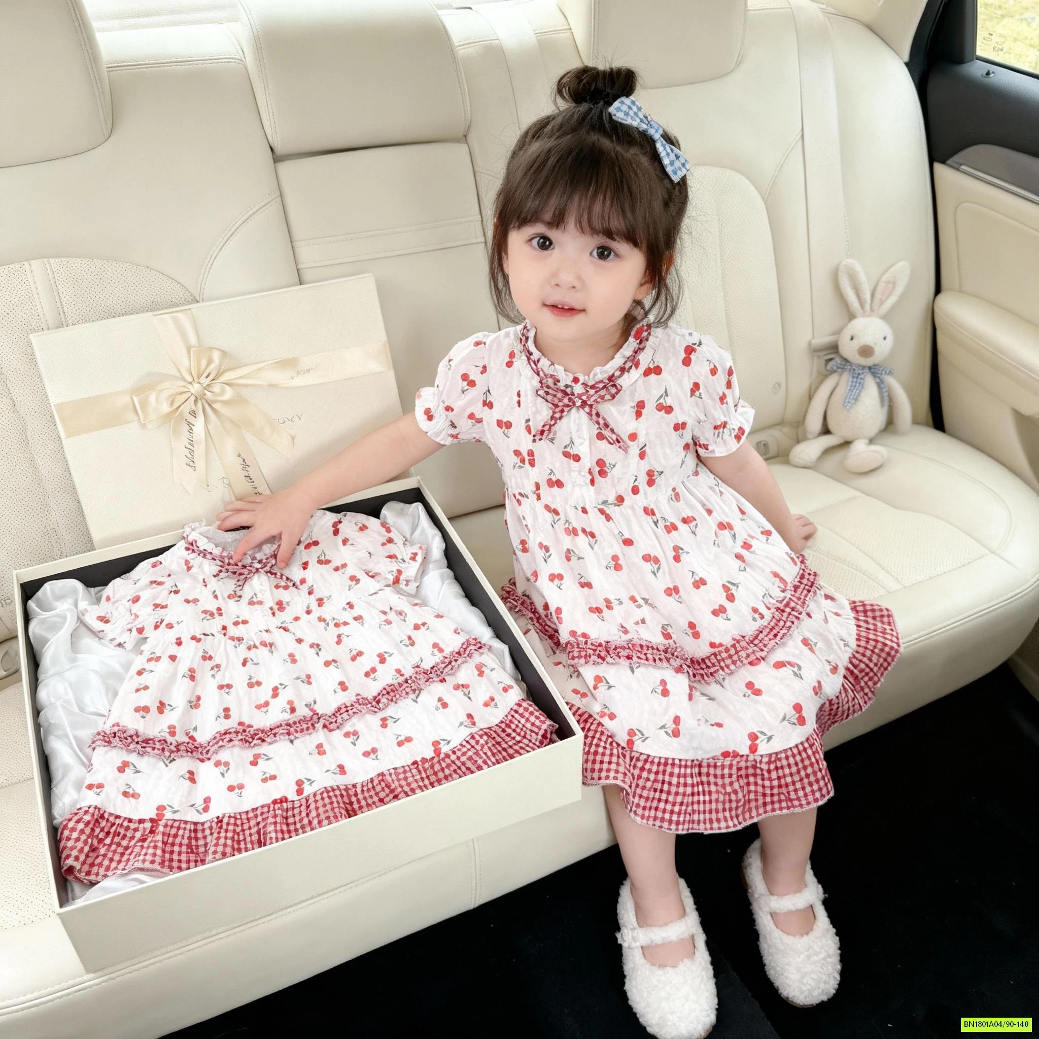 ĐẦM HOA NHÍ CHERRY TAY BỒNG PREMIUM