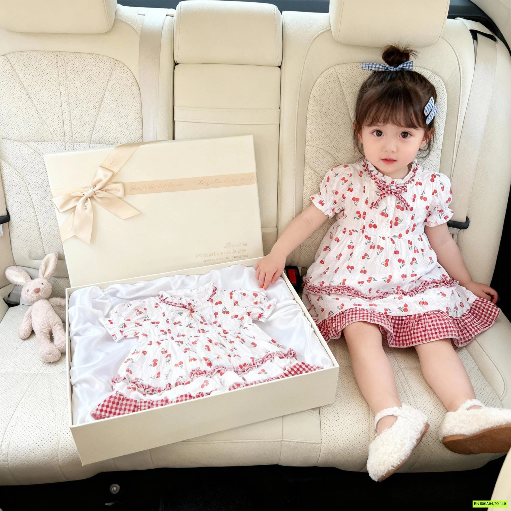 ĐẦM HOA NHÍ CHERRY TAY BỒNG PREMIUM