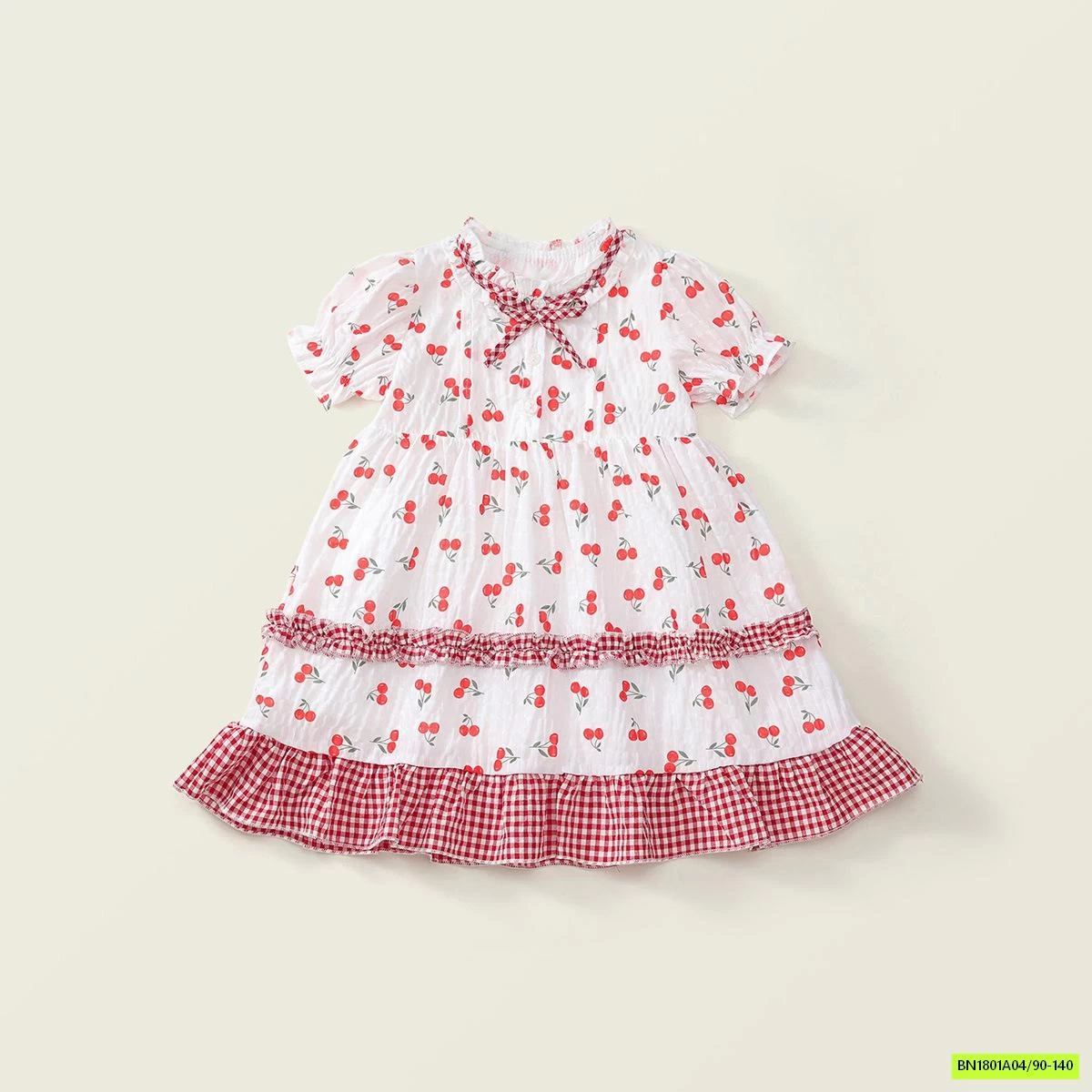 ĐẦM HOA NHÍ CHERRY TAY BỒNG PREMIUM