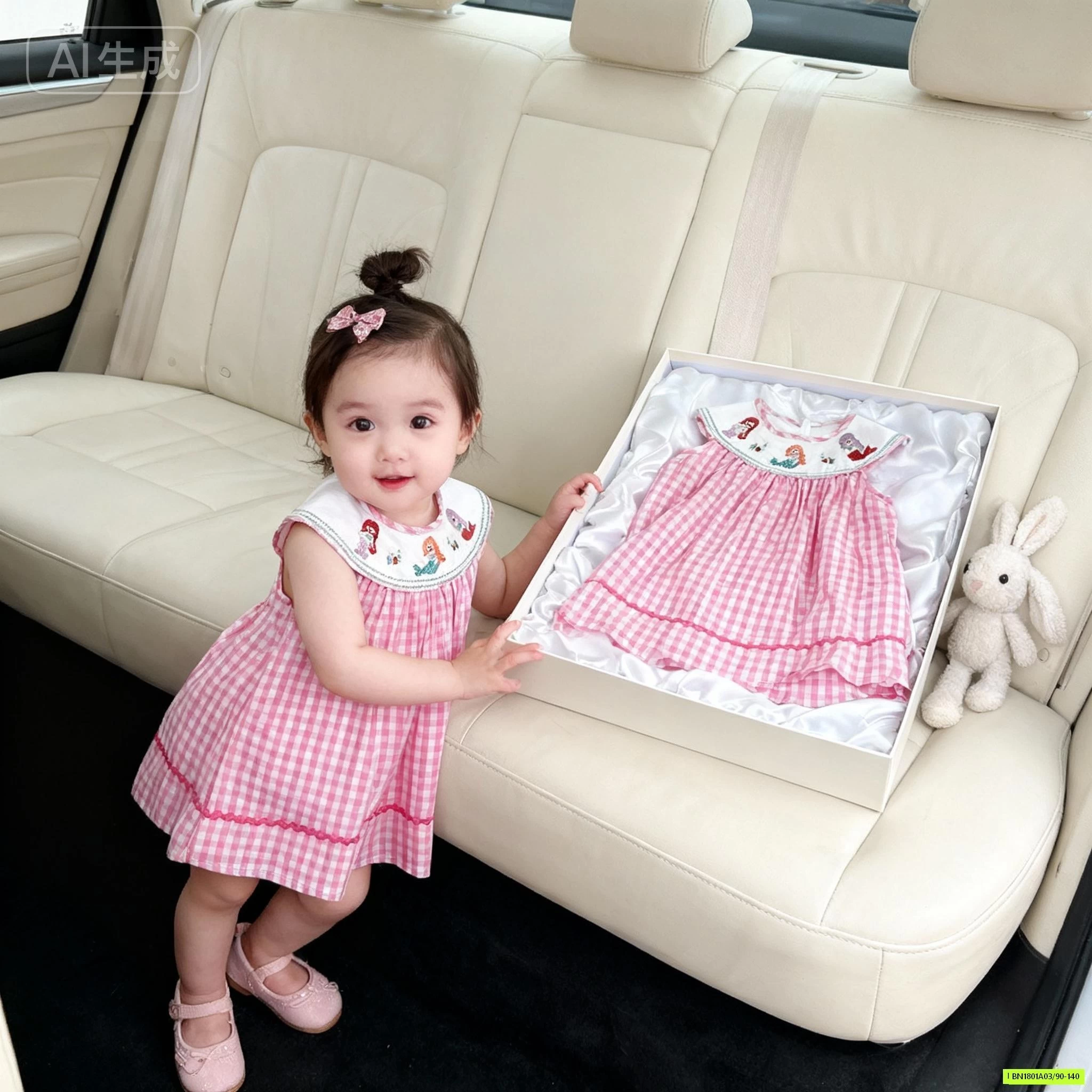 ĐẦM CARO HỒNG CỔ THÊU TIÊN CÁ PREMIUM