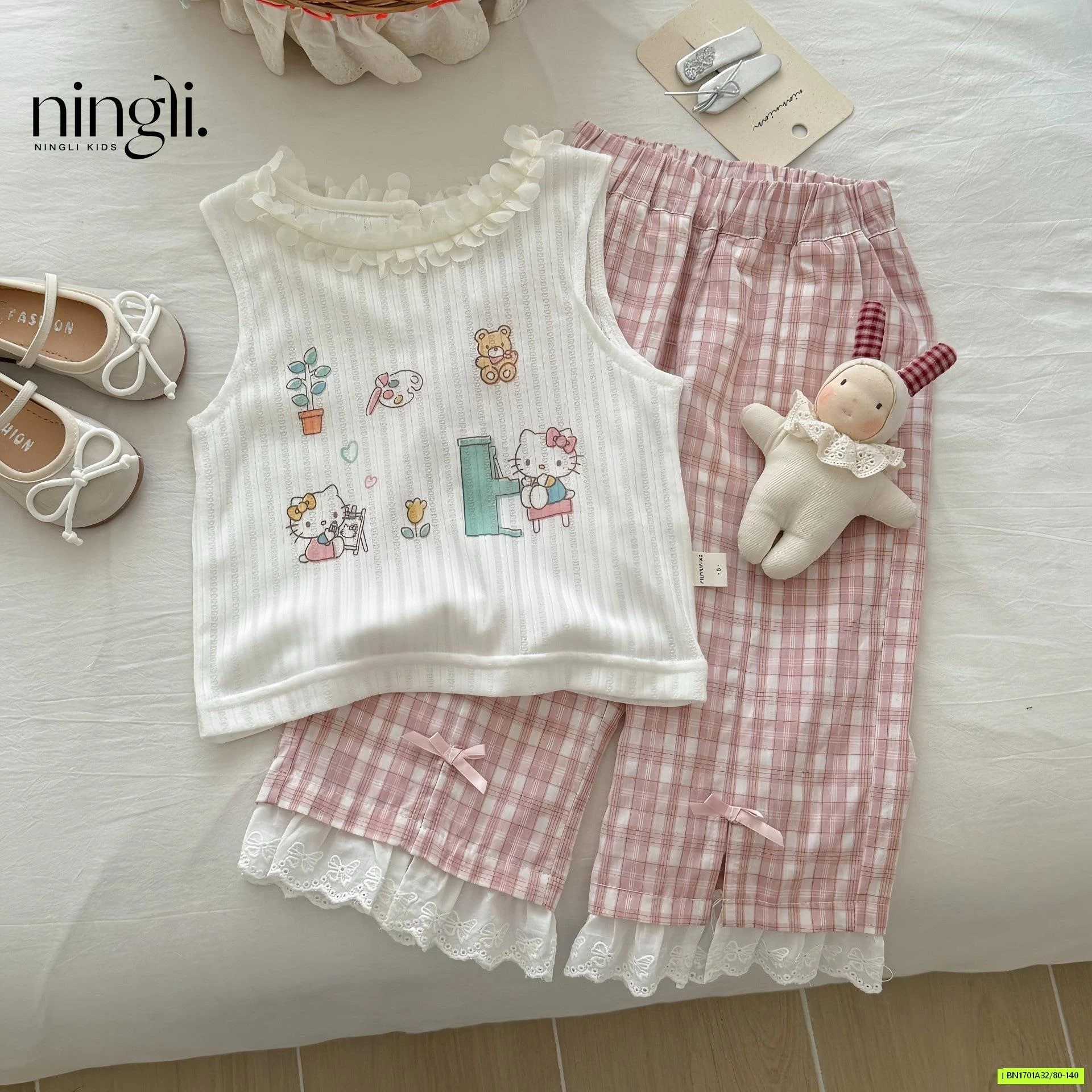 SÉT ÁO IN HÌNH QUẦN SUÔNG NINGLI