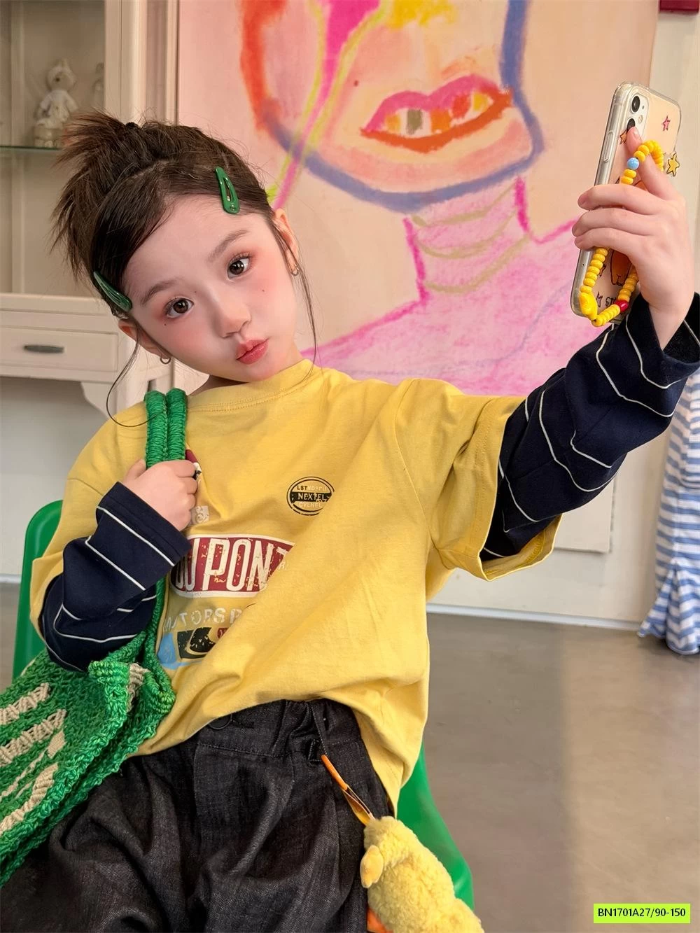 ÁO THUN GIẢ 2 LỚP TAY KẺ