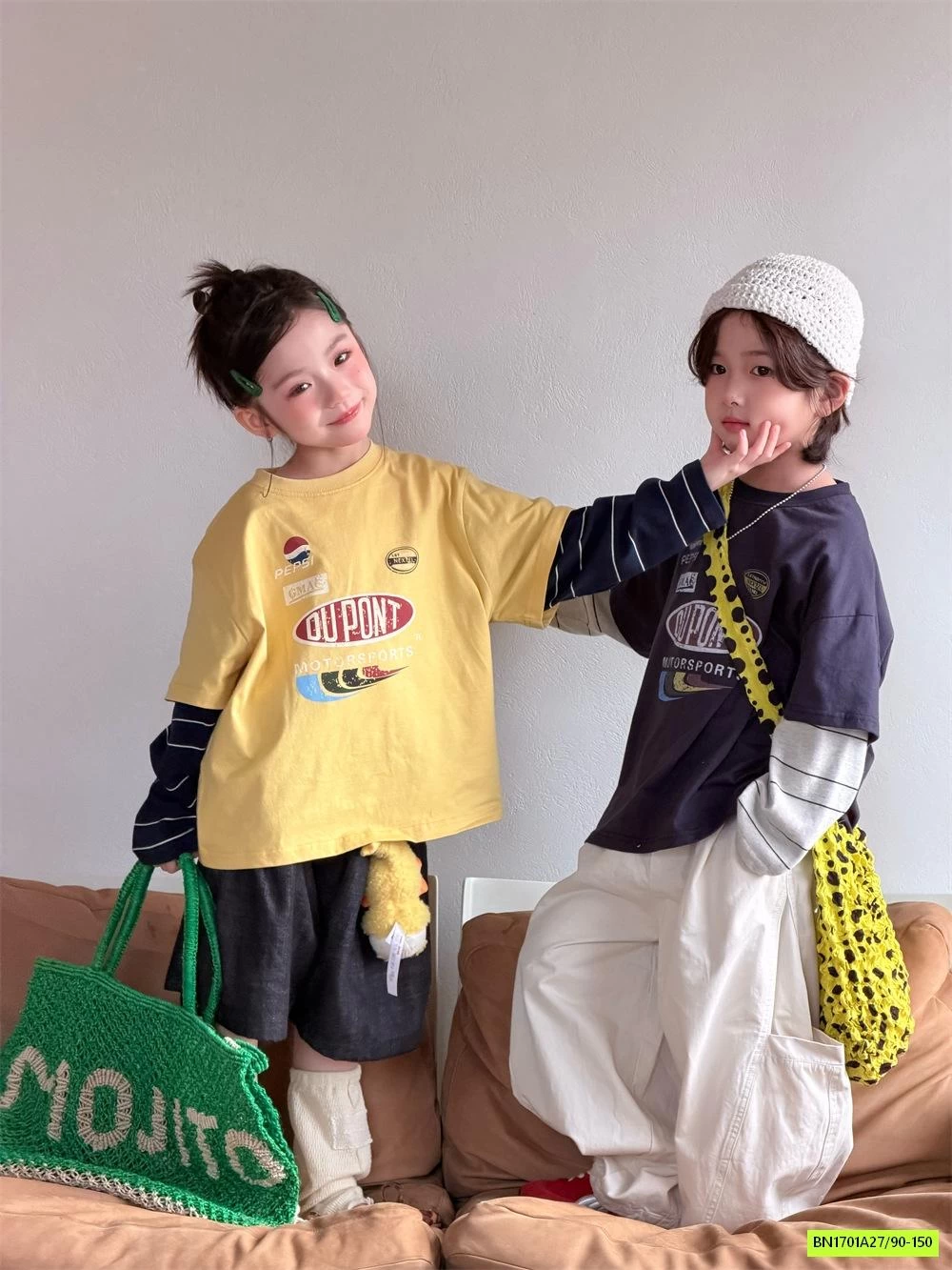 ÁO THUN GIẢ 2 LỚP TAY KẺ